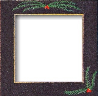 Matte Black With Pine Boughs Frame